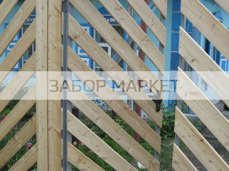деревянный забор Решетка